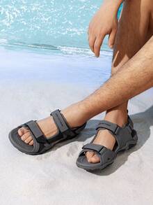 Men's Sandals Hiking Water Beach Sport Outdoor Athletic Arch Support Summer Sandals - 深灰色 - 查看 5