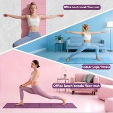 Foldable Portable Travel Yoga Mat, Non-Slip Textured Workout Mat, Thick Resilient Exercise Mat, Waterproof & Easy To Clean, Tear Resistant Fitness Mat, Space Saving Design For Home Gym, Pilates, Stretching, Indoor Workout, Travel & Outdoor Training - Multicolor - View 3