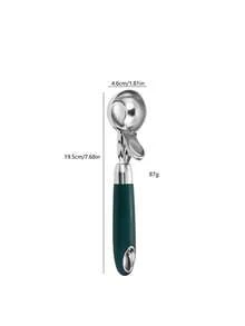 1pc Stainless Steel Ice Cream Scoop, Home Use Press-Type Ball Scooper - Multicolor - View 10