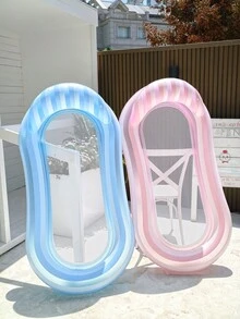 Adult Pool Floating Bed, Inflatable Hammock Floating Chair, Inflatable Pool Sofa Bed, Full Body Immersion Lounging, Suitable For Relaxing In The Pool - Multicolor - View 4