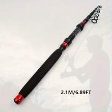 Easytoday Carbon Fiber Portable Fishing Rod Ultra-Light Telescopic Lure Rod Comfortable Extended Handle Ceramic Guides 1.8M/5.9FT, 2.1M/6.89FT, 2.4M/7.87FT, 2.7M/8.86FT, 3.0M/9.84FT Carp Bass Rod - Red - View 13