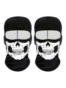 1/2/3/4pcs Unisex Skull Face Mask, Suitable For Cycling, Hiking, Party, Skiing And Other Outdoor Activities,Beach,Holiday - Multicolor - View 9