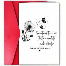 Tarjeta de condolencias con sobre, adecuada para familiares, amigos, padres, vecinos - Expresa condolencias, compañía, cuidado y gratitud - Diseño creativo, a veces las palabras no pueden expresarlo mejor - Una pieza - Ver 7