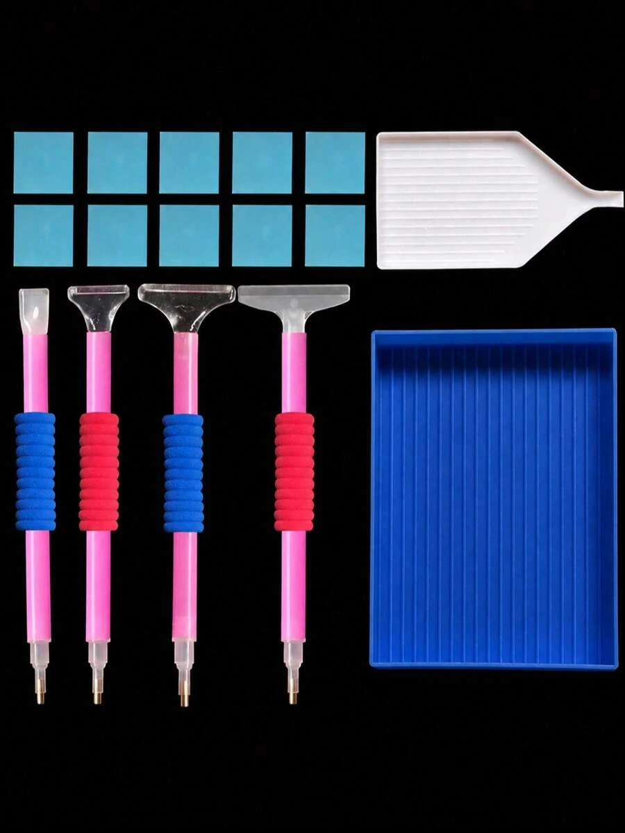 钻石马赛克钻石画工具配件,快速钻石画笔镊子套装 - 套裝 - 查看 1