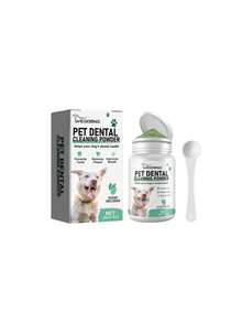 Poudre de nettoyage dentaire pour chiens, formule douce pour l'haleine fraîche et les soins de santé bucco-dentaire. Cette poudre de nettoyage bucco-dentaire est spécialement conçue pour les chiens avec une formule de base douce. Mélangez-la simplement dans la nourriture de votre animal de compagnie pour l'alimentation quotidienne. Une utilisation régulière peut adoucir la plaque et les taches, soulager la mauvaise haleine et apaiser les conditions des gencives. - Voir 9