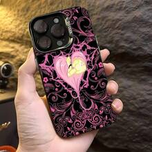 Tema floral de corazones rosas y amarillos Fluttershyfunda de teléfono Fundas compatibles con ,Apple,VIVO,OPPO,,, y Honor.Fabricadas en silicona TPU,ofrecen protección contra golpes y caídas. - Negro - Ver 4