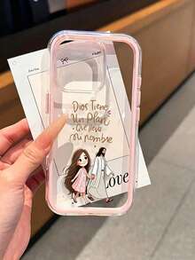 Jesus Painted Hole Minimalist 2-In-1 Blush Pink Frame Shockproof Thickened Phone Protective Case Compatible With Ip 17 Ip 17pro Ip 17promax IP16/11/16pro/16plus/16promax/16e/15Promax/13/14/12/XS/XRip15PROMAX Protective Shell Iphone16 XR /7/8 /Iphone16PROMAX/Iphone15Promax/12PROMAX/13PROMAX/14PROMAX 13 11 12p14 Women P11 Soft Shell P12 Shockproof XS.XR Phone Case Outer Shell Protective Cover - Multicolor - View 3