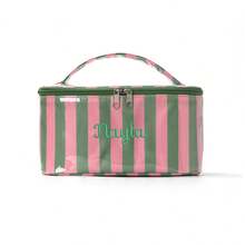 Personalized Striped Makeup Bag, Large Capacity Cosmetic Storage Bag, Portable Travel Toiletry Bag, Zipper Storage Bag, Suitable For Daily Use - Multicolor - View 15