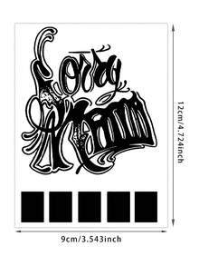 1 miếng hình xăm dán tạm thời phong cách graffiti chữ tiếng Anh "Sorry Mama" kiểu thảo mộc, thiết kế hình xăm chân thực, phù hợp cho du lịch hàng ngày, lễ hội âm nhạc, trò chơi, quà tốt nghiệp, dùng trong 7-14 ngày - màu đen - Xem 2