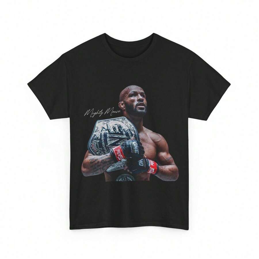 Camiseta de Demetrious Johnson U1FC, Regalo para Fanáticos de MMA - Negro 2 - Ver 1