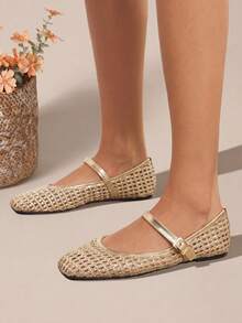 Women's Walking Shoes, Daily Versatile Commuting Walking Shoes, Urban Minimalist Elegant Women's Shoes, Gentle Elegant Suitable For Workplace, Shopping, Vacation And Travel, Highly Practical, Modern Minimalist Style, First Choice For Summer Daily High-Frequency Wear - Gold - View 4