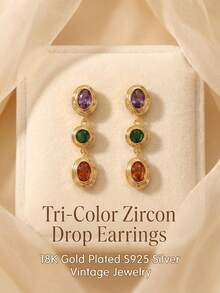 925 Silver Vacation-Style Fashion Colorful Gemstone Bracelet And Earring Set, Suitable For Daily Wear, Vacations, Parties, Anniversaries, And Gifting - Bracelet + Earrings - View 14