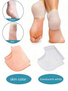 Thick Breathable Gel Heel Pads-Comfortable Silicone Heel Cushions,Suitable For Heel And Achilles Tendonitis-Provide Flexible Foot Support For Hiking, Travel And Daily Use-Enhance Comfort And Foot Support,Summer, Beach,Travel Essentials - Multicolor - View 3