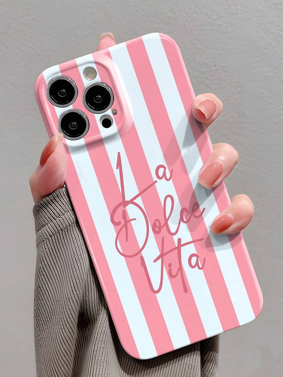 1 buah Casing Ponsel Keras Pelindung Penuh Minimalis Dua Warna dengan Pola Slogan Bahasa Inggris, Potongan Presisi, Lapisan Mengkilap, Kompatibel dengan iPhone 11/12/13/14/15/16 Pro Max - MultiWarna - View 1