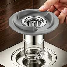 Universal Turbo Floor Drain Core, Fast Drainage 700ml/S, Anti-Odor Anti-Insect Anti-Backflow Sewer Filter Insert, With Detachable Hair Catcher, Suitable For Bathroom And Kitchen - Standard Model - View 2