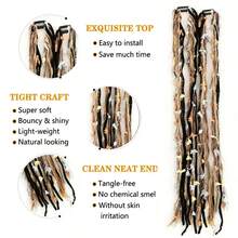 Vintage Long Tassel Hair Accessory, 24-Inch Model Wear Style, BB Clip Colorful Rope Yarn Hair Ornament - Multicolor - View 3