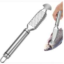 3-In-1 Raschietto per squame di pesce in acciaio inossidabile, raschietto per pesce & coltello – Strumento di pulizia rapida per cucina, mercato del pesce - Visualizzare 8