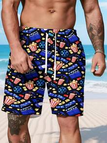Men Beach Shorts - Multicolor - View 1