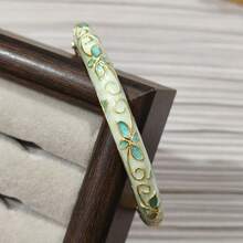Flower Open Cuff Bracelet, Enamel Bohemian Bangle, Suitable As A Gift For Women - Bracelet - View 11