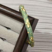 Flower Open Cuff Bracelet, Enamel Bohemian Bangle, Suitable As A Gift For Women - Bracelet - View 5