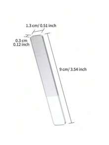 2Pcs Square Nano Glass Nail File Strips, Physical Nail Repair Polisher Without Damage, High-Quality Manicure & Nail Art Tools, Travel & Home Care Kit, Bulk Wholesale Pack - Silver - View 4