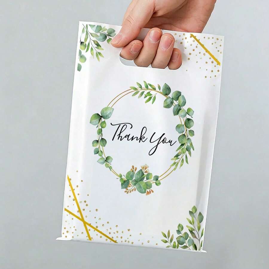 10/30/50入 結婚紀念日禮品袋 尤加利葉永生花主題 生日派對伴手禮袋 廚房用品包裝袋 裝飾性派對小禮袋 - 婚禮紀手提袋 - 查看 1