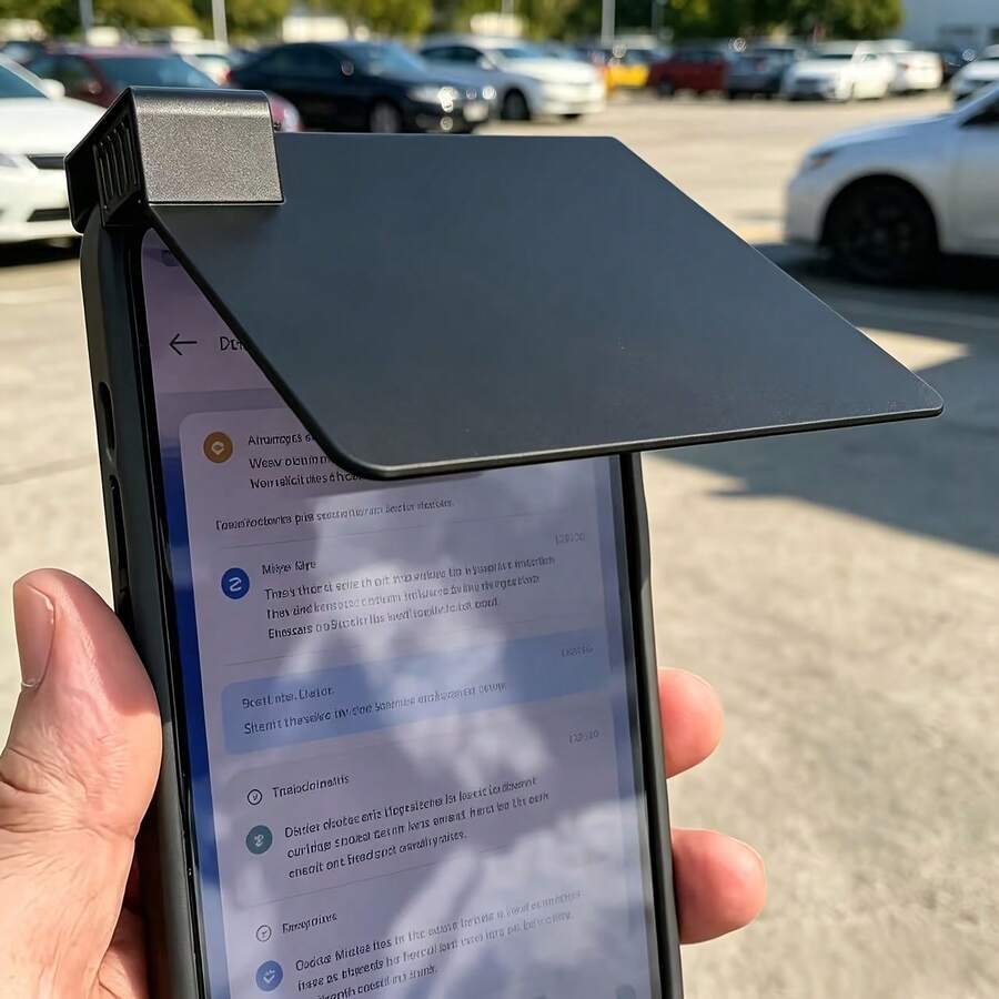 1pc Mobile Phone Sunshade, A Practical Outdoor Accessory Designed To Enhance Screen Visibility Under Strong Light. It Effectively Reduces Sunlight Glare, Allowing Users To See The Screen Clearly Even In Direct Sunlight.Camping Essentials - Multicolor - View 1