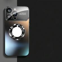 Phone Case - Luxury Metallic Titanium New Matte Color Case For IPhone 16 15 14 13 12 11 Pro Max Plus, Magnetic Wireless Charging Case, Shockproof Glass Camera Lens Protective Cover - 3 - 查看 4