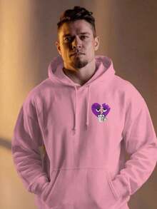 Basic Kangaroo Hoodie, Cold Weather Sweatshirt With Hood, Men's And Women's Streetwear Vibes, Winter Fashion - 淺粉色 - 查看 1