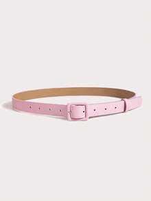 Square Buckle Belt Summer, School Fall, Autumn, Halloween - Pink - View 5