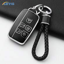 Funda de carcasa de llave remota de coche de TPU con llavero para LAND para RoveR para Range para RoveR para Discovery para Evoque para Sport para Velar para XE E-Pace - Land Rover A - Ver 10