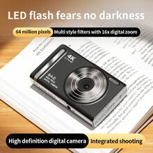 4K Ultra HD Digital Camera, 64MP Photos, 16X Digital Zoom, Anti-Shake Compact Vlogging Camera, Support OTG Connection, 1200mAh Battery, Long Playtime, Multiple Colors Available, Portable Travel Camera For Students & Content Creators - View 2