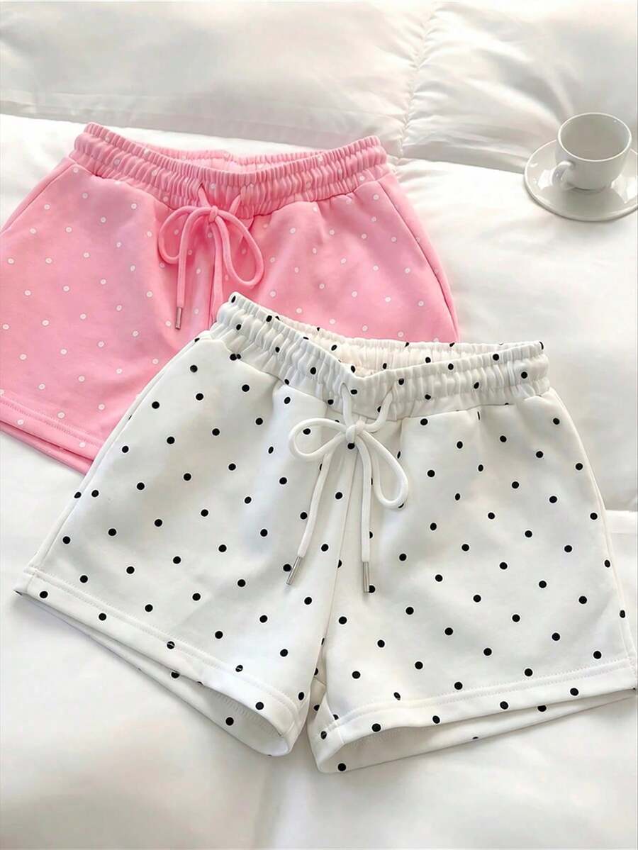 Set de 3 shorts de mujer con diseño bordado de caballero - Blanco - Ver 1