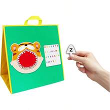 hoojojo Set Felt 28 Buah, Set Felt Huruf Hiu dan Harimau, Alat Bantu Mencocokkan Huruf, Papan Latihan Keterampilan Motorik Halus Sensorik, Alat Peraga Pengenalan Huruf, Perlengkapan Penting untuk Kembali ke Sekolah, Cocok untuk Rumah, Kelas, dan Kantor - MultiWarna - View 11