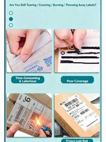 1pc/2pcs Privacy Protection Pen - Wide Tip Erasable, Suitable For Address Labels, Credit Cards, Phone Bills, Shipping Labels, ID Card Covers, Shipping Eraser Pen, Back To School - A - View 8