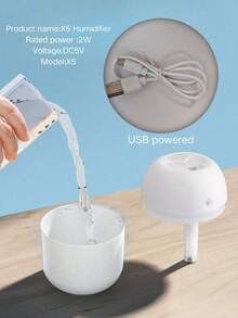 1pc Mini Colorful Aroma Diffuser Humidifier, Suitable For Desk, Multi-Color LED Night Light, USB Powered, For Car/Office/Bedroom, Ultra Quiet, Essential Oil Diffuser, Valentine's Day/Christmas Gift | 1pc Aroma Essential Oil - New - View 12