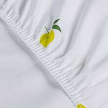 Premium Printed Fitted Sheet Set With Elastic + Pillowcases, 200 Thread Count, Single, Full, Queen And King Sizes, Hypoallergenic - White Lemon - View 2
