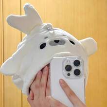 Cute Little Seal Hair Drying Cap, Coral Fleece Strong Absorption Quick-Dry Non-Shedding Hair Towel, Home Hair Drying Cap Head Wrap, Towel For Wrapping Hair After Washing, Creative Seal Shape Hair Wrap - Poster Hair Drying Cap - View 3