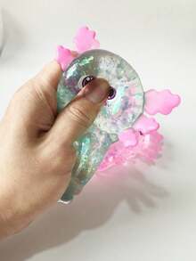 Cute Glitter Hexagonal Dinosaur Squishy, Soft And Bouncy Stress Relief Toy (Suitable For Adults And Children), Colorful Shiny Slow Rebound Sensory Toy, Anxiety Relief Hand Squeezer, Cute Animal Shaped Desk Decor, Party Favor And Gift, Squishy, Squishies, Squishy Toys, Squishy Stress Toy, Squishes - Multicolor - View 8