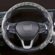 1pc Lightweight Non-Slip Steering Wheel Cover - Faux Mahogany Pattern + Embedded Easy Installation + No Inner Ring; For Car/Pickup/SUV/MPV/Van/D-Shape/O-Shape/Round Steering Wheel - Faux Mahogany Pattern - View 6