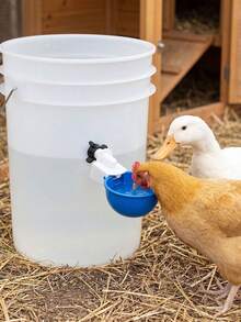 5 buah Mangkuk Air Ayam, Tempat Minum Unggas Otomatis, Dispenser Air Ayam, Cangkir Air Ayam, Cocok untuk Bebek, Kalkun, Kelinci, Angsa, Peternakan Otomatis, Air Mancur dan Tempat Minum Unggas Plastik - A - View 3