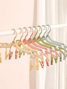 8/4/1pc Foldable Travel Hangers With Clips, Space-Saving Non-Slip Design, Pocket-Sized Portable Hooks, Suitable For Home, Travel, Back To School And Student Dorm Storage, Practical Organization Tool, Exquisite Gift For Birthday And Valentine's Day - Multicolor - View 11