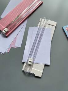 Dual-Blade Paper Cutter A4 Paper Trimmer Small Manual Paper Cutting Machine Office Use Handmade Multi-Function Cutting Tool Portable Ruler Paper Cutter Desktop Paper Trimming Tool - Single Piece - View 8