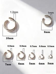 100pcs Iron Open Jump Rings, Suitable For DIY Jewelry Making, Open Round Jump Rings, Open Rings, Pendant Necklace Bracelet Connectors, Durable And Shiny Metal Surface, Perfect For Making And Repairing Jewelry - Iron Open-faced Skip Ring - View 6