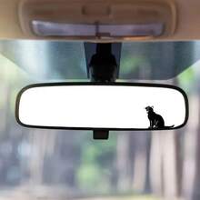 1pc Cute Cat Car Sticker Romantic Rearview Mirror Window Body Sticker Electric Vehicle Car Scratch Cover Decorative Sticker - Cat Stickers - View 4