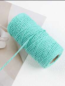 2mm 100M Colorful Macrame Cord Handmade Crafts DIY Beige Twisted Cord Twine Rope String Home Textile Two Strand Weaving Decor, Rope, Macrame Yarn For Wall Hangings, Plant Hangers, Crafts, DIY Decorating Projects - Multiple Styles - View 14