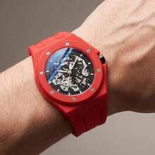 Orologio sportivo meccanico automatico da uomo ONOLA Brand 2026, quadrante traforato, resistente all'acqua fino a 30m, set regalo di lusso con scatola - Tagli Unica - Visualizzare 5