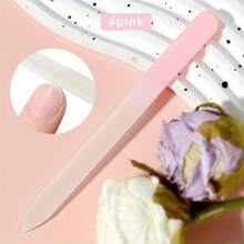 1/6pcs Frosted Glass Nail File - Double-Sided Odorless Repair Tool, Suitable For Natural And Acrylic Nails, Gentle Care, Ergonomic Design, Smooth Grinding Surface, Daily Beauty Tool, Professional Nail Artist - Multicolor - View 6