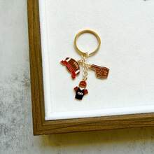 Football Helmet & LOVE Alloy Enamel Keychain, Rugby Fan Merchandise Gift, Drop Oil Sports Bag Charm - Style #1 - View 4
