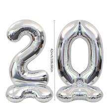2pcs Silver Extra Large 126.68cm/42inch Number Balloons (18/20/30/50) Number Balloon Set, Giant Large Size Number Foil Balloons, Suitable For First Birthday, Birthday, Anniversary, Anniversary Party Decoration, Anniversary Celebration Event Decoration, - 20 - View 12